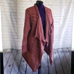 Susina soft purple chenille open cardigan sweater